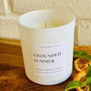 Summer Collection Natural Eco-Friendly Candle- Large Clean-Burning Soy Wax