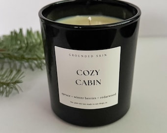 Cozy Cabin Scented Pure Soy Wax Candle | Natural Eco-Friendly Holiday Candle