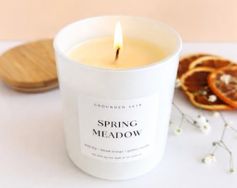 Spring Scent Candle | Clean Soy Candle | Lily of the Valley Scent | Citrus Vanilla Peony Lavender Scent | Minimalist Home | Gift for Her