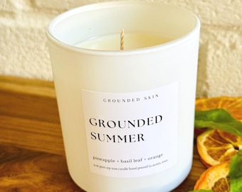 Summer Collection Natural Eco-Friendly Candle- Large Clean-Burning Soy Wax
