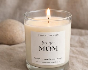 Mother’s Day Natural Candle | Personalized Gift for Mom | Soy Wax Candle | Choose Label or Customize | Gift for Her