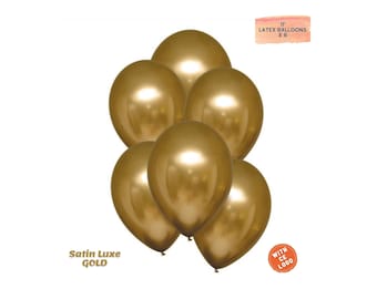 10 x 25 High Quality Latex Balloons 50th Anniversary Glamorous Gold 11/" Round