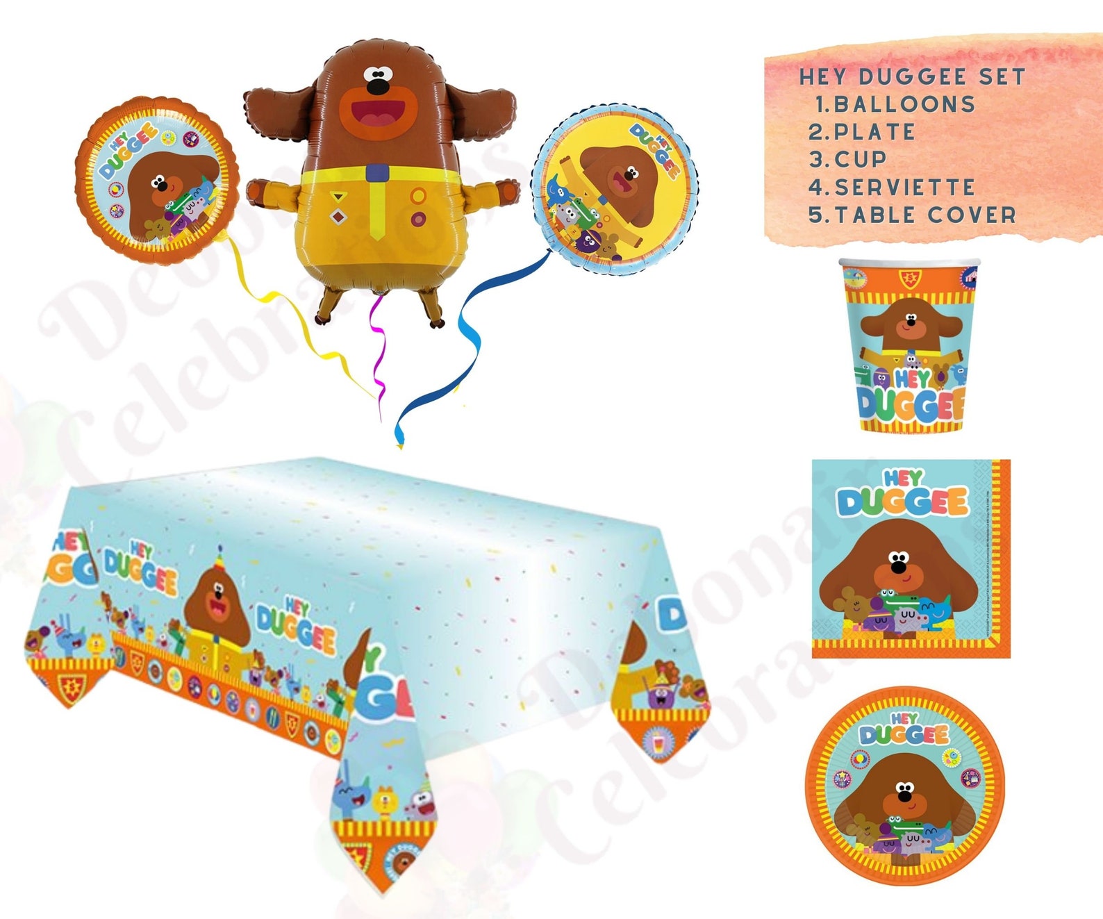 36 pcs Hey Duggee set de fiesta Hey duggee cumpleaños Hey Etsy