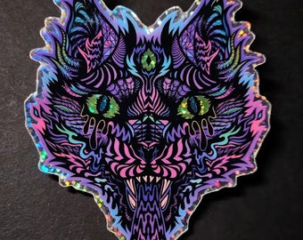 Glitter trip kat sticker