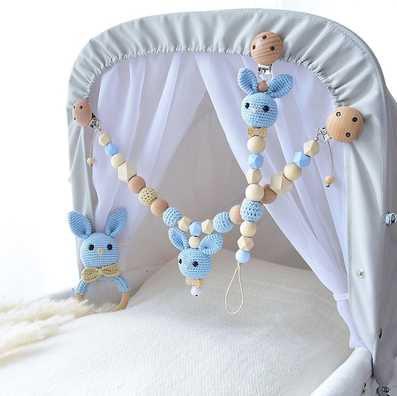 Jouets de poussette en bois avec chaîne Mobile, avec pendentifs en