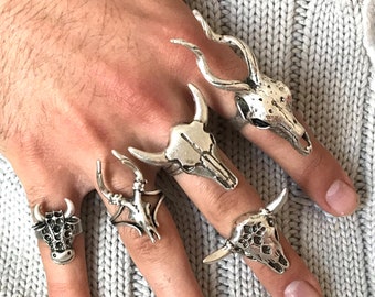 deer skull ring