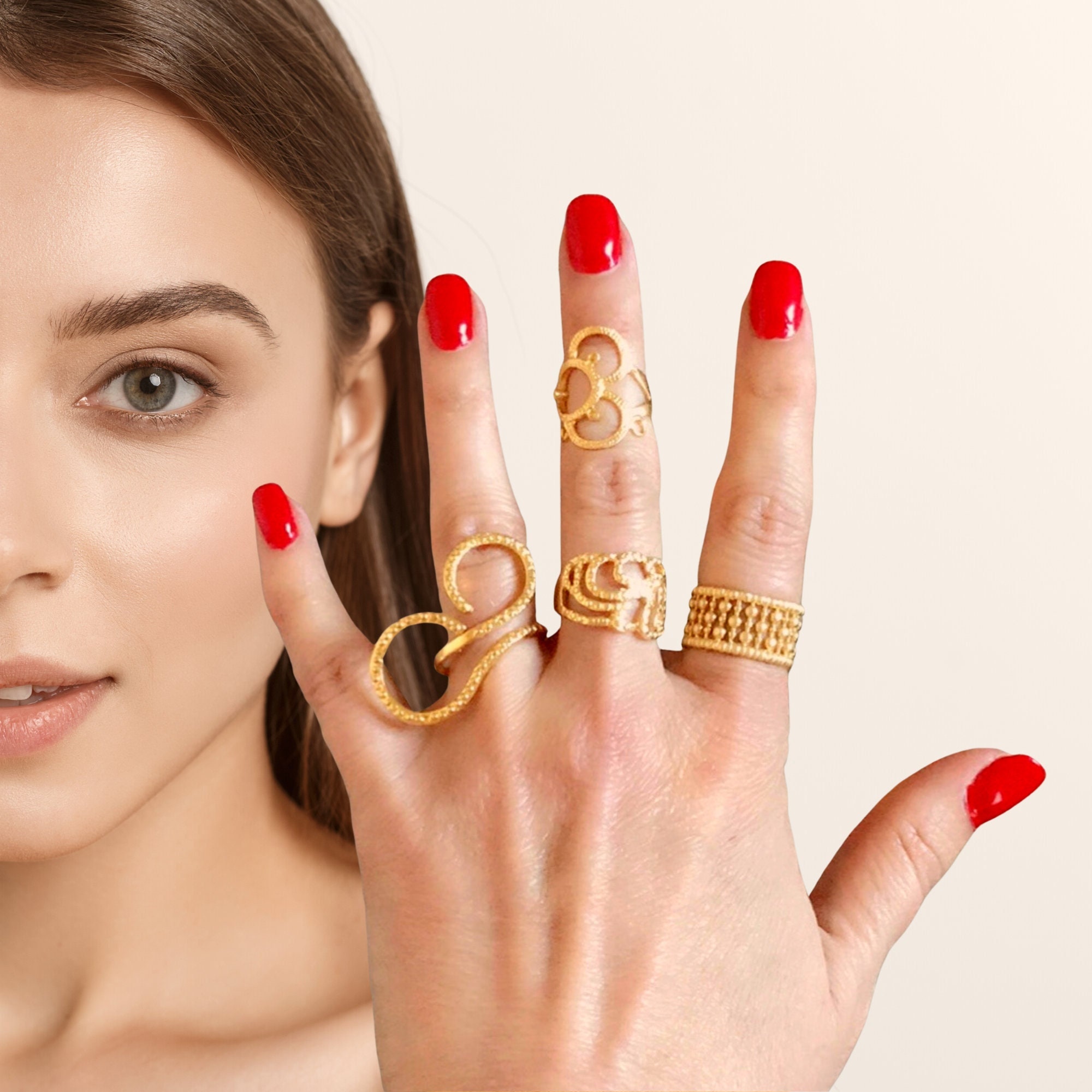 Gold ring modern design discount