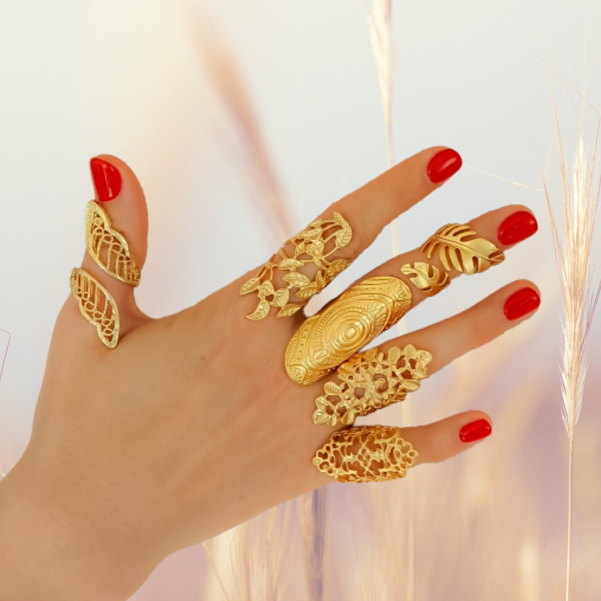 Buy Gold Plated Swarovski Zirconia And Pearl Foliole Ring by Solasta  Jewellery Online at Aza Fashions.