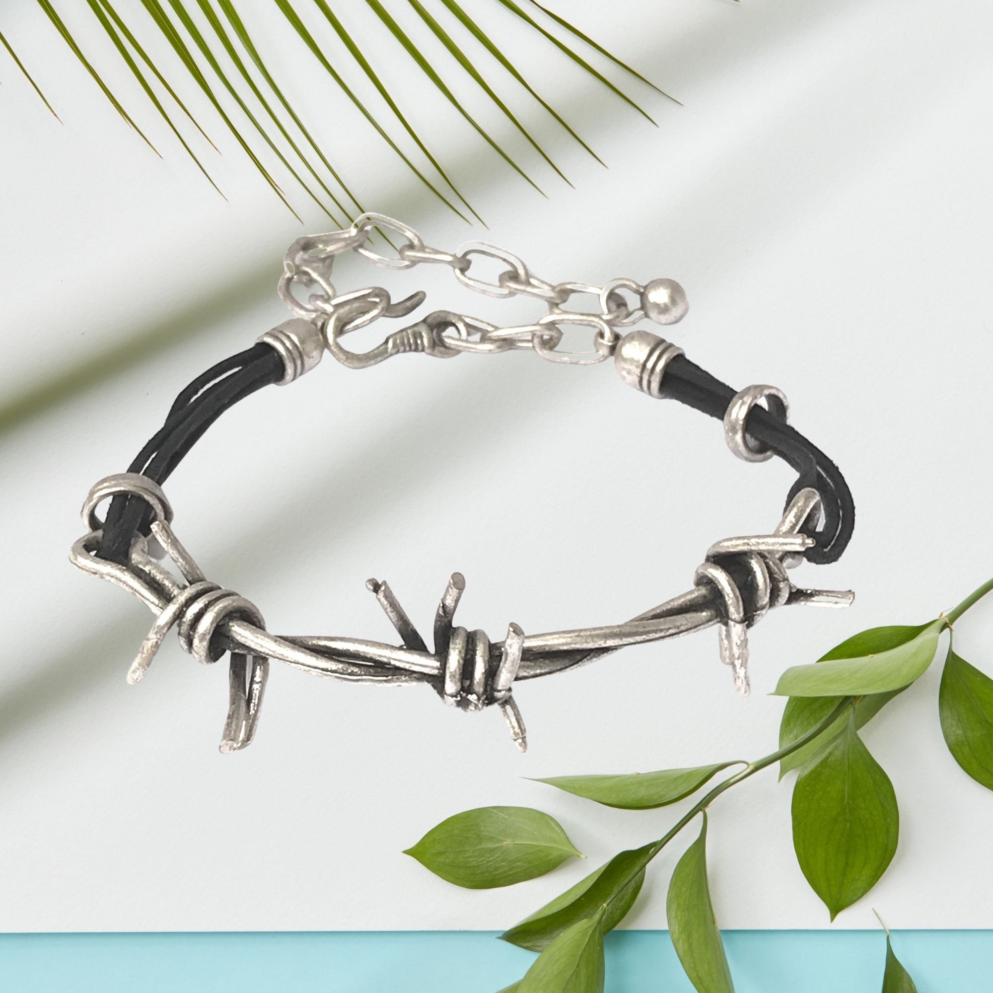 Silver Bracelet Mens Gifts, Silver Chain Bracelet for Men Cuban Link  Bracelet for Men Letter H