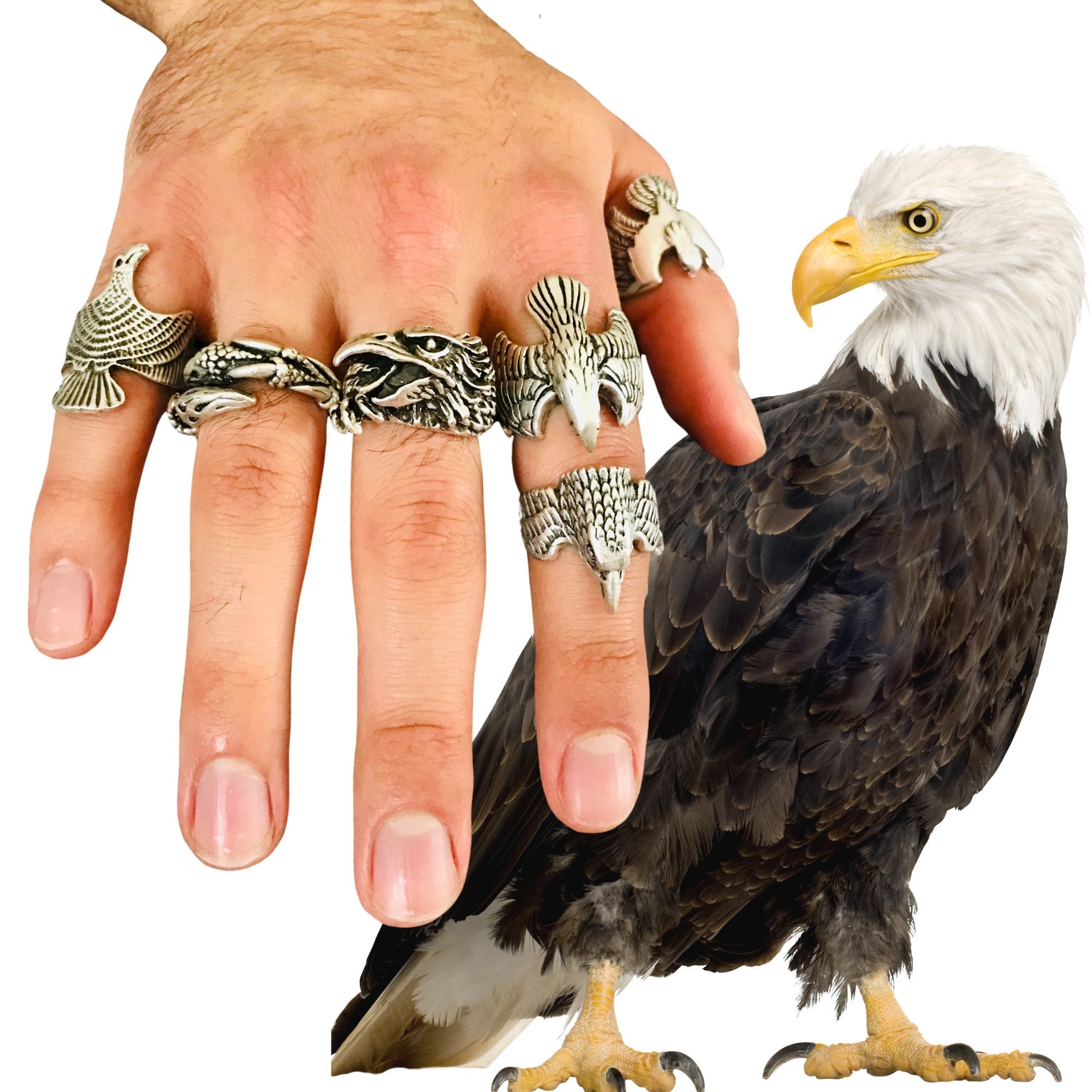 アクセサリー SILVER EAGLE
ASTATIC Amazon.com: QUSIIOSLK Men's Vintage Sterling Silver Open