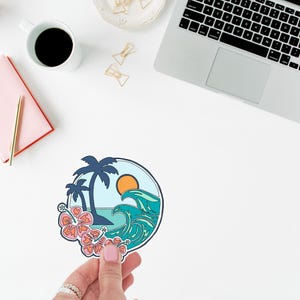 Tropical Beach Sticker