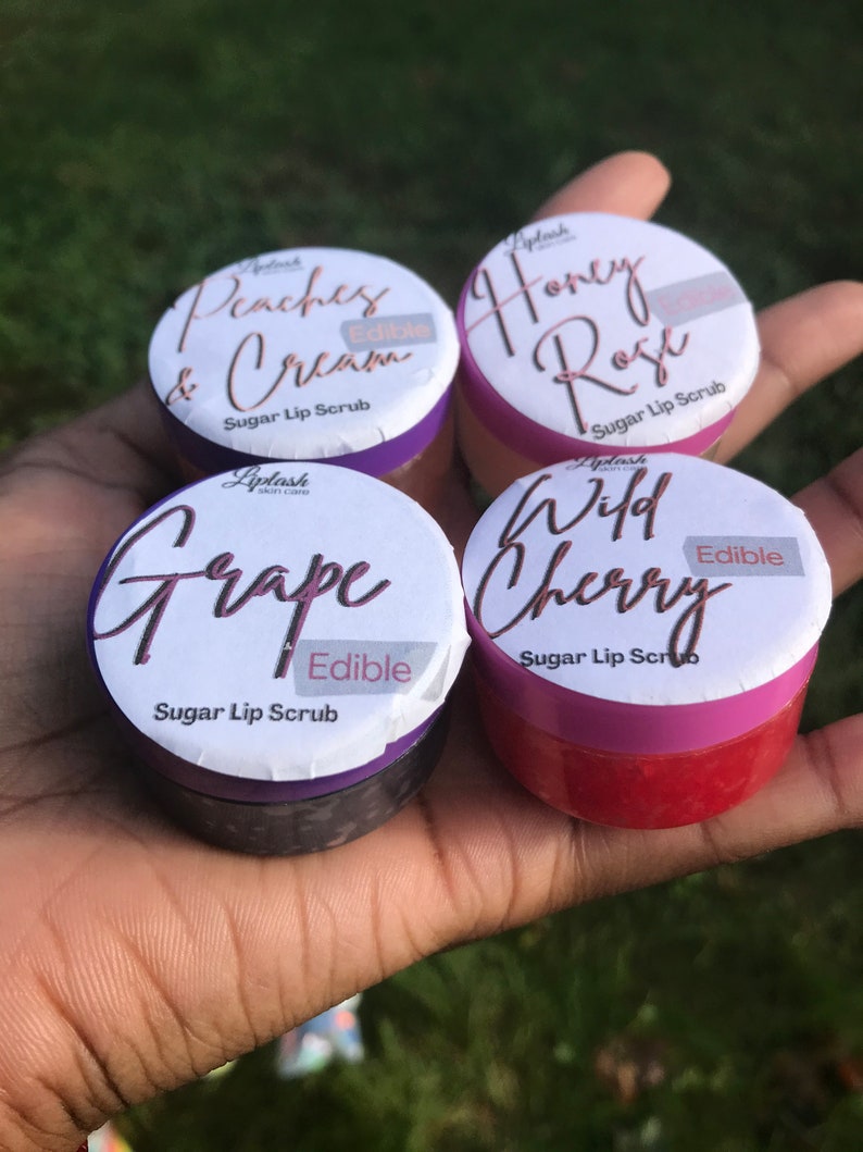 Edible Lip Scrub All Natural Vegan Lip Scrub Choose Flavor Etsy