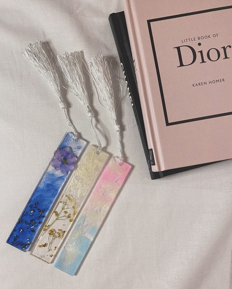 Epoxy Resin Custom Order Bookmark With Tassel Bespoke Handmade Etsy