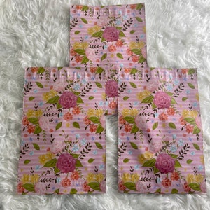 10x13 Designer Roses N Flowers, Colorful Pretty Spring,Summer, Poly Mailers  Plastic Envelope Water Resistant, Tear Proof, Mailing Envelopes