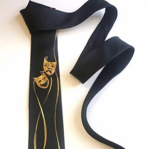 Seidenkrawatte, Krawatte, schwarze Krawatte, abstrakte Krawatte, Krawatten, Herren-Accessoire, Geschenke für Männer, Hochzeitskrawatte
