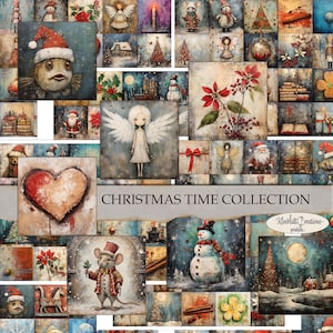 CHRISTMAS TIME Collection, Whimsical, Ephemera, Embellishments, Card Making, Junk Journal, Digital Download, Advent, Scrapbook