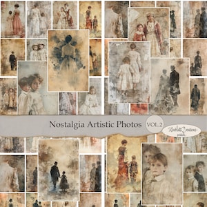 Nostalgia Artistic Photos Vol.2, Vintage Photos, Ephemera, Embellishments, Journaling Cards, Junk Journal, Digital Paper, Scrapbook