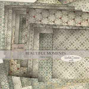 Junk Journal Basic Pages MOOIE MOMENTEN, Collage Papers, Achtergrond Pagina's, Scrapbook, Patroon Sheets, Digitale Download DIN A4