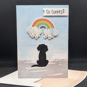 Carte de sympathie pour la perte d'un chien, carte de voeux, carte pour le pont arc-en-ciel, carte pour la perte d'un ami à quatre pattes