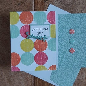 Carte de remerciement Candy, carte de voeux, carte pour elle, carte douce