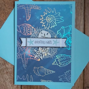 Blue ocean retirement card, greeting card, card for her, card for him