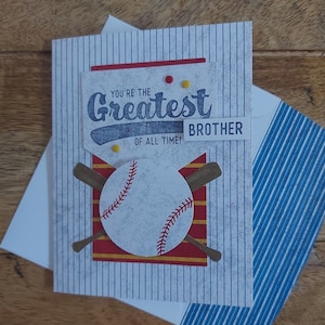 Carte d'anniversaire de baseball frère, carte de voeux, carte pour frère, grand frère