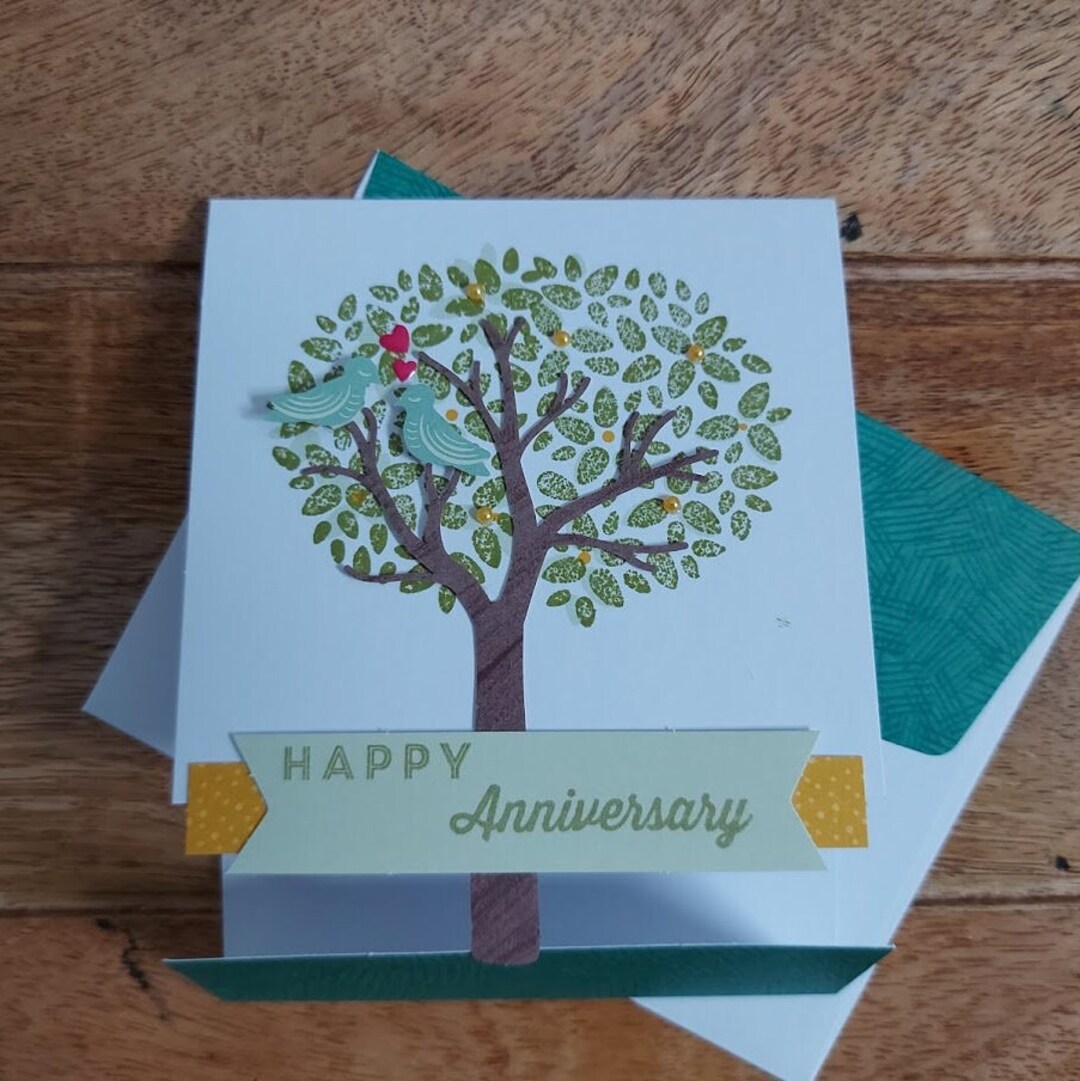 Husband Love Birds Anniversary Card, Greeting Card, Tree Card - Etsy