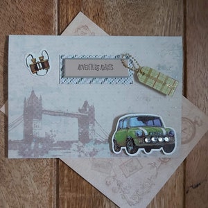 Europe retirement card, travel greeting card, card for her, card for him