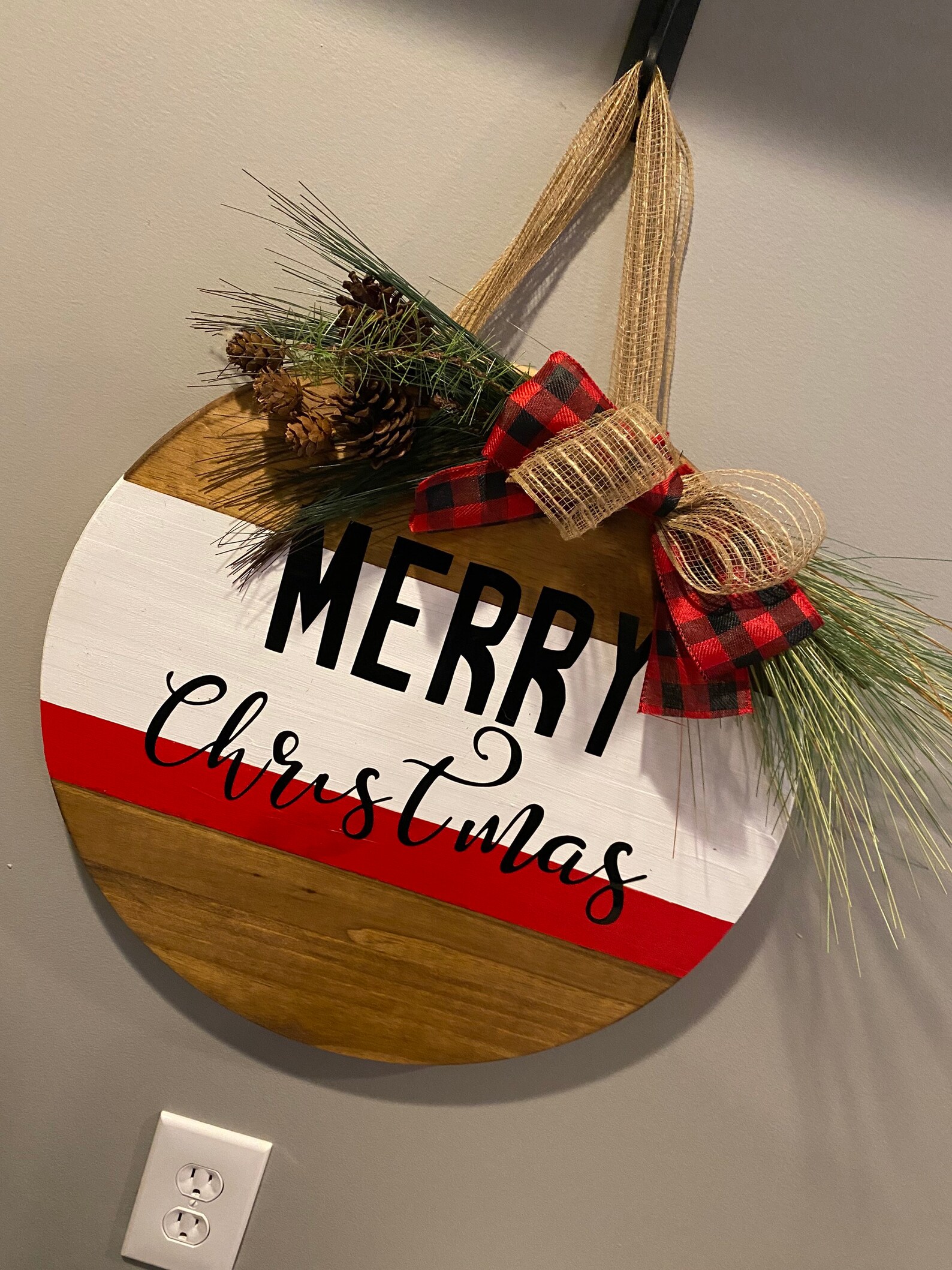 Merry Christmas Wall Hanging Etsy