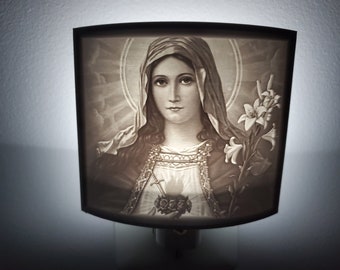 Blessed Mother Mary Night Light