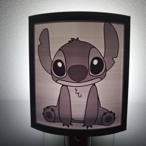Personalized Stitch Night Light and First Name Stitch Gift Idea for  Children's Room, Bedside Lamp Decoration LED Luminous Acrylic Wood 