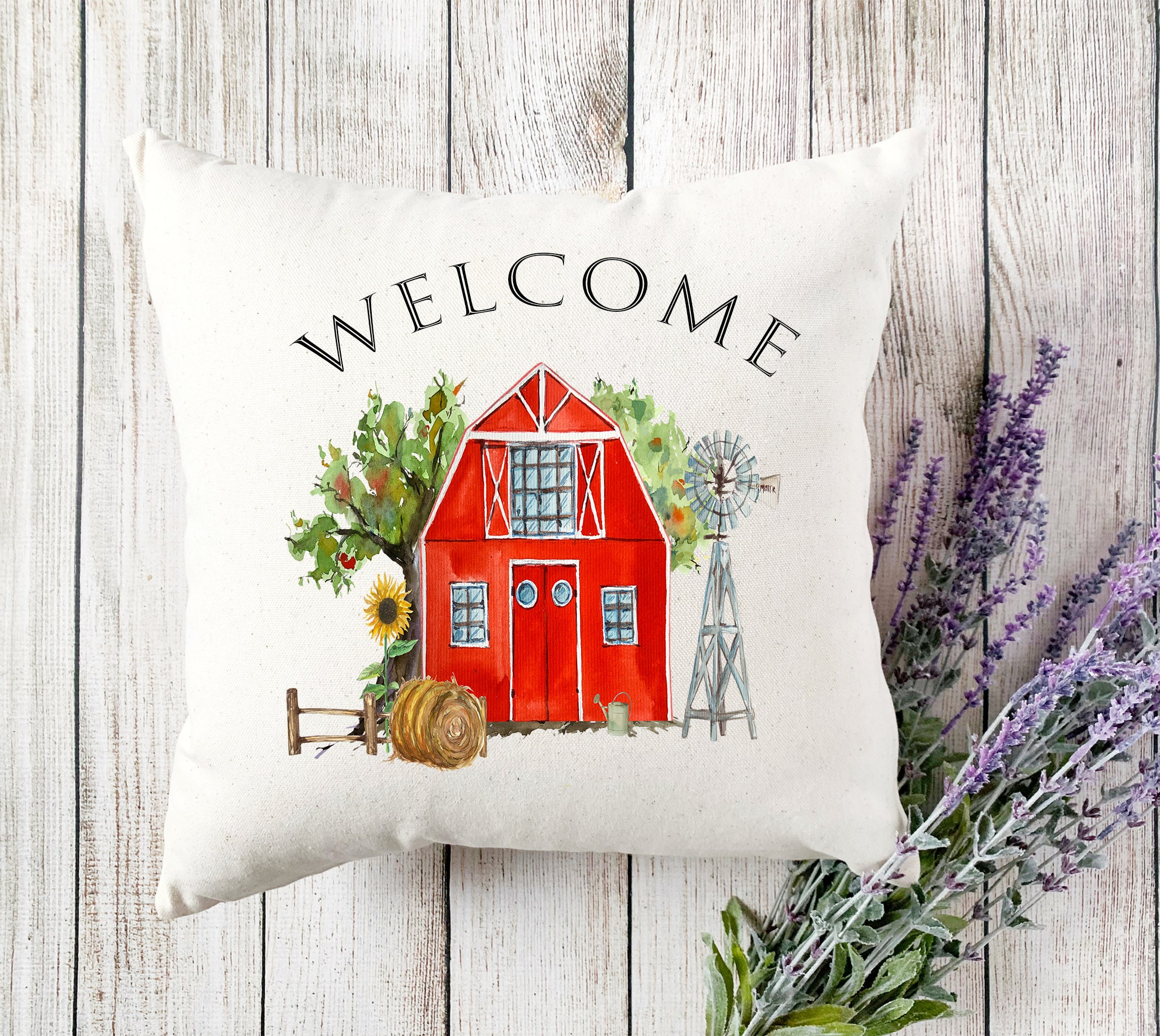 FarmYard Cushion Cushion Cover Barn Farm Life Etsy