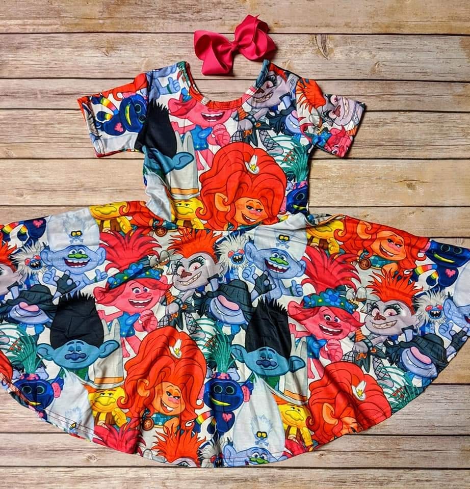 trolls birthday dresses Trolls Birthday Tutu Set  Tiny Love Creations