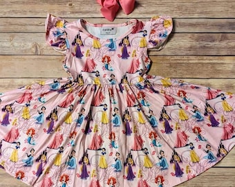 open lace back dress Little Snuggles Princess Ballet Flutter Sleeve Bamboo Dress – She Dreamt  She Could Fly main image 1