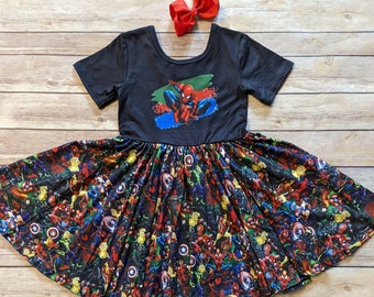 Spidey n Friends Twirl Dress