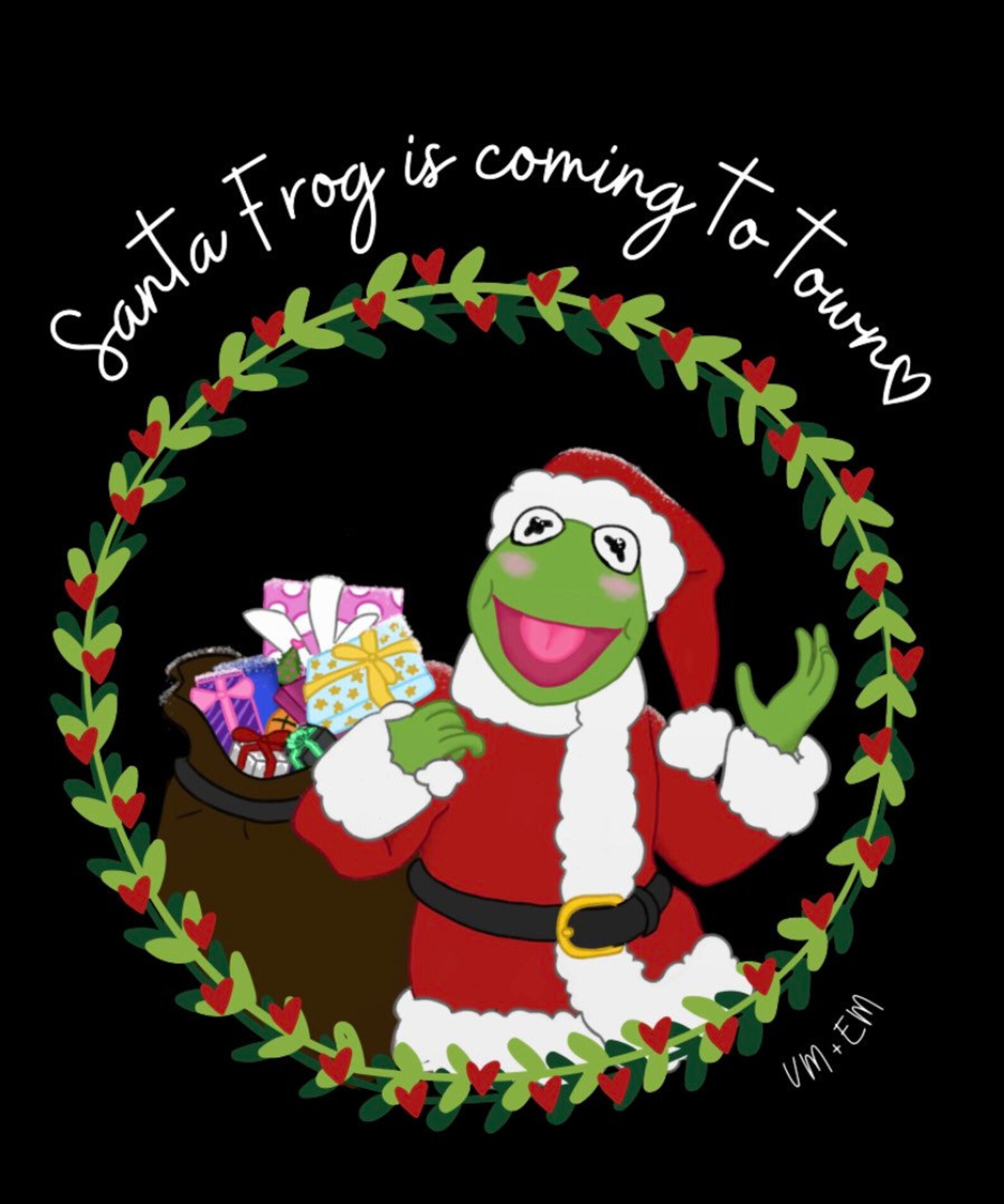 Kermit Santa Sweatshirt Etsy