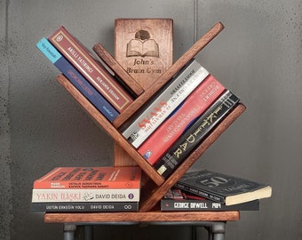 Personalized Tabletop Bookshelf | Tree Shape Bookshelf | Kids Bookshelves | Book Storage Organizer | Bookshelf Decor