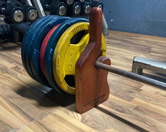 Wooden Deadlift Barbell Holder |  Barbell Jack with Handle | For Powerlifting, BodyBuilding, Plates | Fitness Equipment