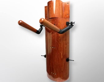 Wall Mounted Wing Chun Wooden Dummy and Portable Chi Sao Arms |  Chinese Martial Arts Wing Tsun Kungfu Training Equiment | Outdoor Sport