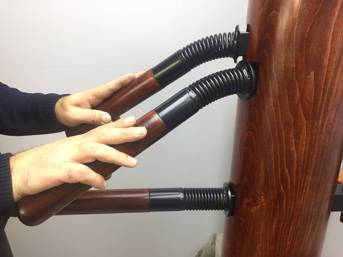 Wing Chun Wooden Dummy Chi Sao Spring Arms 3 Arm for Wooden Etsy