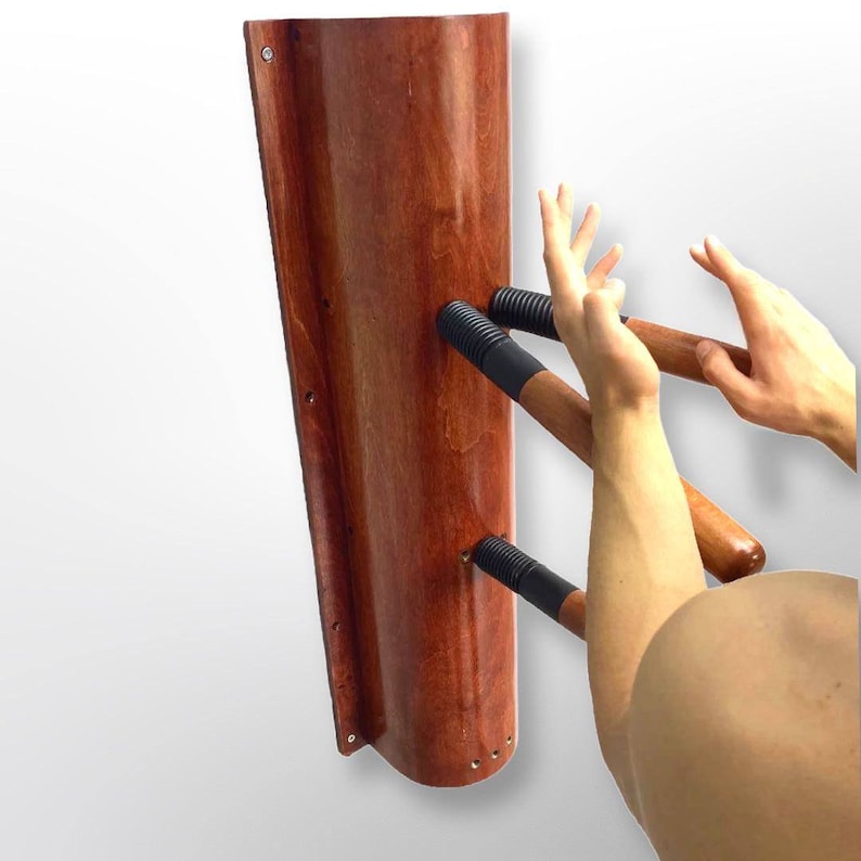 Wall Mounted Wing Chun Wooden Dummy Small and Spring Portable Arms
