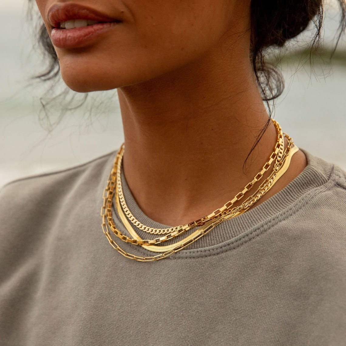 Gorjana Parker Necklace Gold Etsy