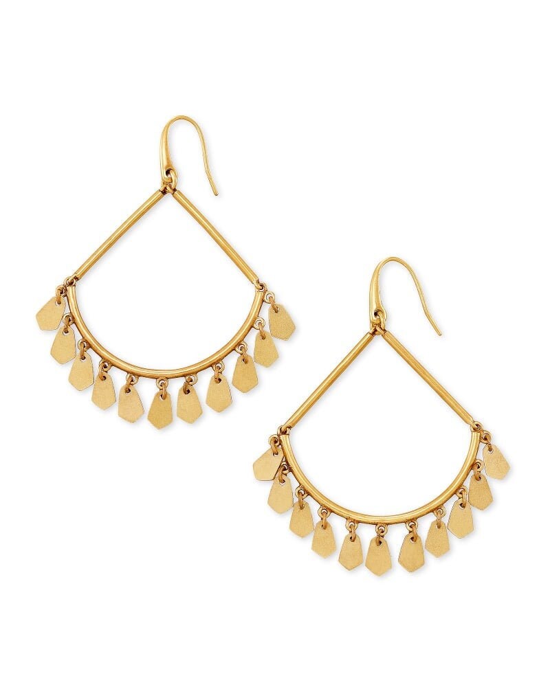 Kendra Scott Sydney Drop Earrings In Vintage Gold | Etsy