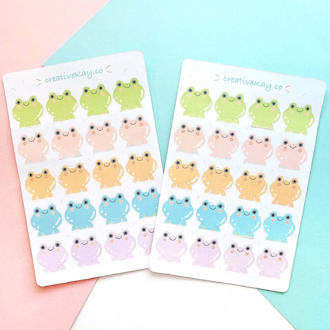 Cute Frog Sticker Sheet Journal Stickers Planner Stickers | Etsy