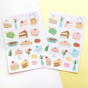Cakes and Cookies Sticker Sheet | Journal Stickers, Planner Stickers, Notebook Stickers