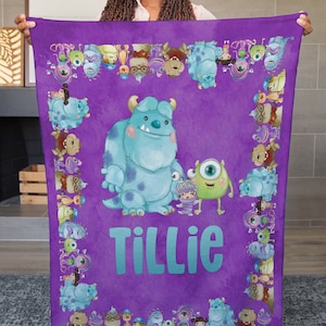 Monster Inc Blanket Etsy