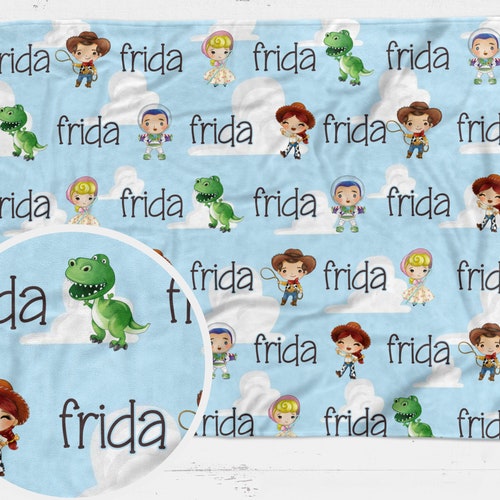Toy Story Personalized Blanket Kids Toddler Minky Gift Soft Etsy
