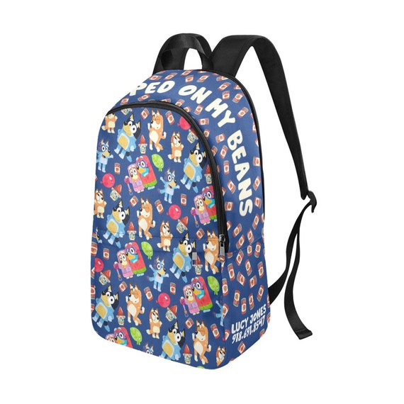 Bluey Personalized Backpack Allover Print Casual Backpack Etsy