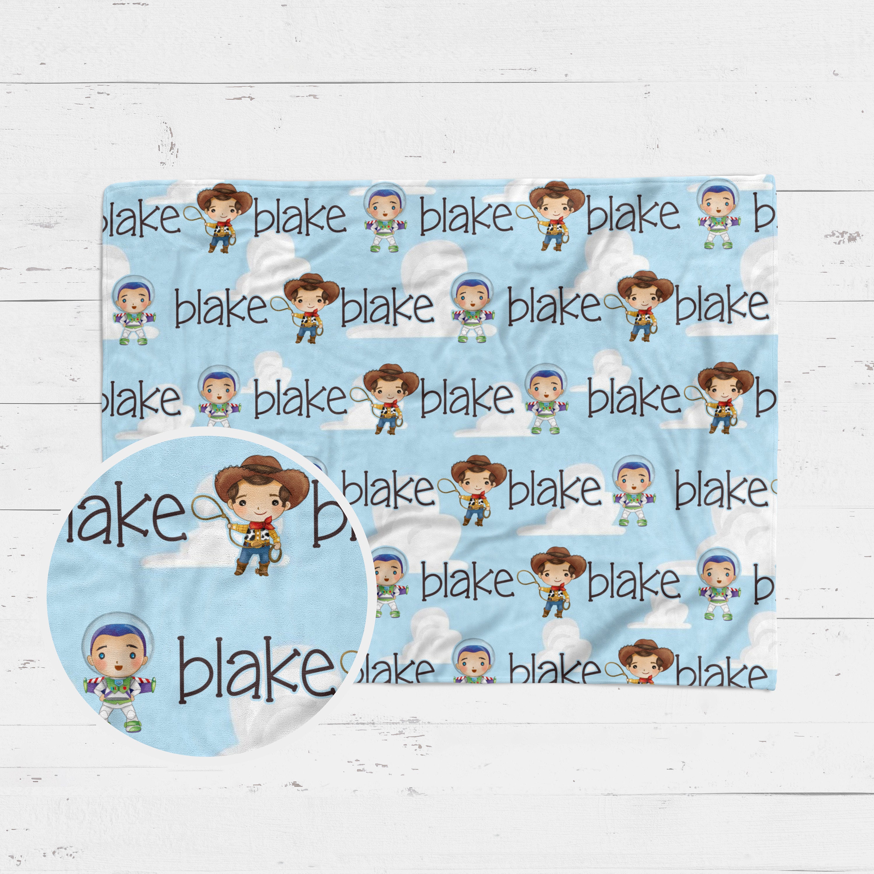 Toy Story Personalized Blanket Kids Toddler Minky Gift Soft Etsy