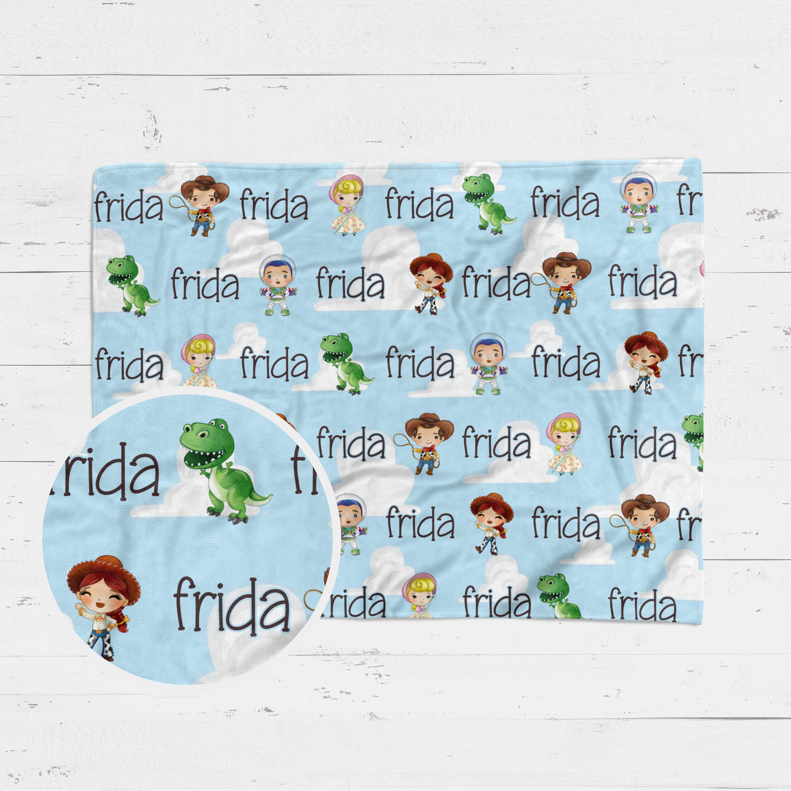 Toy Story Personalized Blanket Kids Toddler Minky Gift Soft Etsy